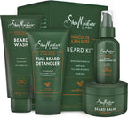 SheaMoisture Beard Kit for Men – Beard Wash, Conditioning Beard Oil, Full Beard Detangler + Beard Balm with Shea Butter & Maracuja Oil, Gifts for Men (4 Piece Set)