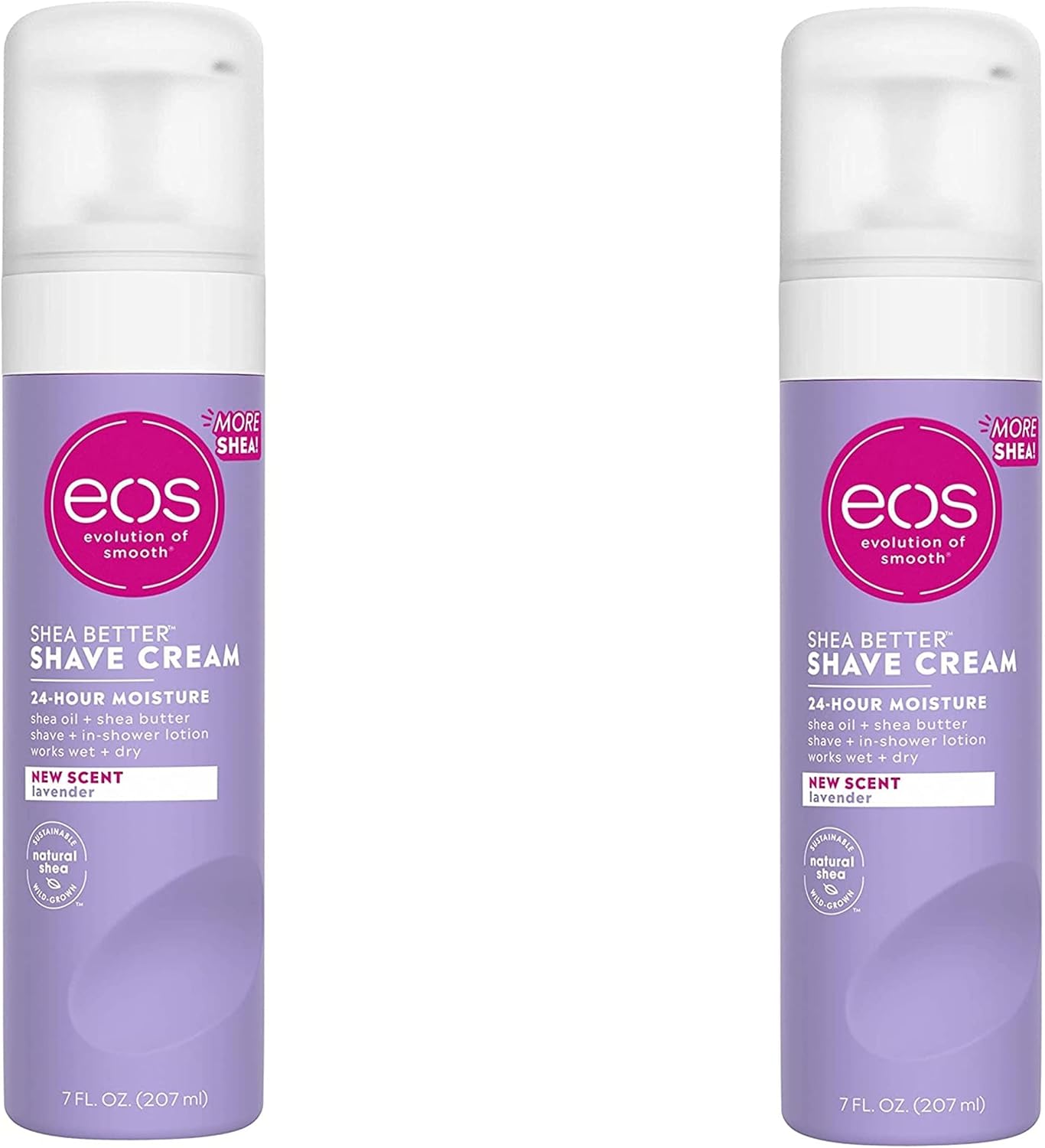 EOS Ultra Moisturizing Shave Cream Lavender Jasmine - 7 oz. (Pack of 2)