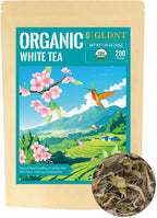 GLDNT Organic White Tea, Premium Organic White Tea Loose leaf, Mild & Smooth Taste, Low Caffeine, 7 Ounce