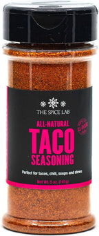 The Spice Lab Taco Seasoning - All Natural, Gluten Free Taco Seasoning Mix - 4.5 oz Shaker - Perfect Non GMO - Spicy Mexican & Fajita Mix - 7051