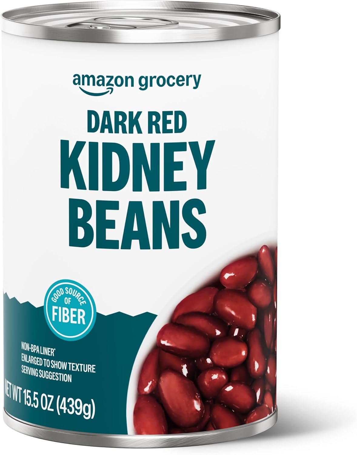 Amazon Grocery, Canned Dark Red Kidney Beans, 15.5 Oz