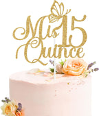 Mis Quince 15 Cake Topper, Mis Anos 15 Cake Decorations, Hello 15, Cheers to 15 Years, Funny 15th Birthday Party Supplies for Girls
