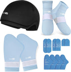 Suzzipad Cold Therapy Socks and Hand Ice Pack, Cooling Gloves for Chemotherapy, Stress Relief Caps, Ideal for Carpal, Chemo Care Package for Women & Men, L
