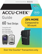 Accu-Chek Guide Glucose Test Strips for Diabetic Blood Sugar Testing (Pack of 60)