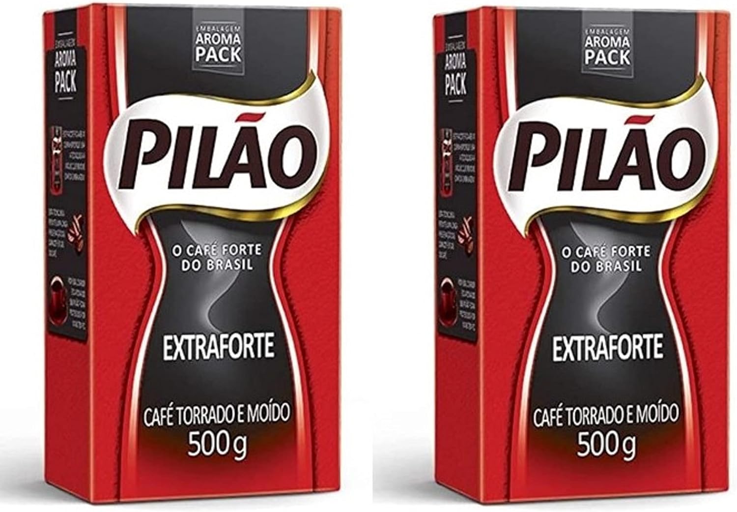 Cafe Pilao Extraforte 500gr 2 Pack, Black