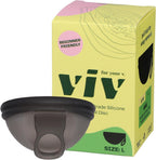 Viv for Your V Large Premium Menstrual Disc for Heavy Flow, Ring Stem Easy Removal, Soft Tampon Alternative for Active Lifestyle, Comfortable 12 Hour Wear, Medical-Grade Silicone Reusable Period Cup