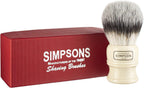 Alexander Simpsons Trafalgar 3 Shaving Brush - T3 Synthetic High Density Fibre Faux Handle Ivory - Simpson Shaving Brushes - Wet Shave Deluxe Thick & Luxurious Lather Dense Extra Soft Bristles