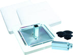 CHAMPRO Pro Style Molded Rubber Base Set of 3 Ground Anchored Bases for Baseball and Softball, White, 15" x 3"