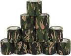 12 Pack Self Adhesive Bandage Wrap, Camouflage Cohesive Tape