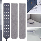 Retractable Gap Dust Cleaner with Extension Pole, Cleaning Tools with 2 Microfiber Dusting Cloths, Washable Extendable Long Handle Gap Dusters for Sofa Bed Furniture Bottom (2pcs Duster Cloths)