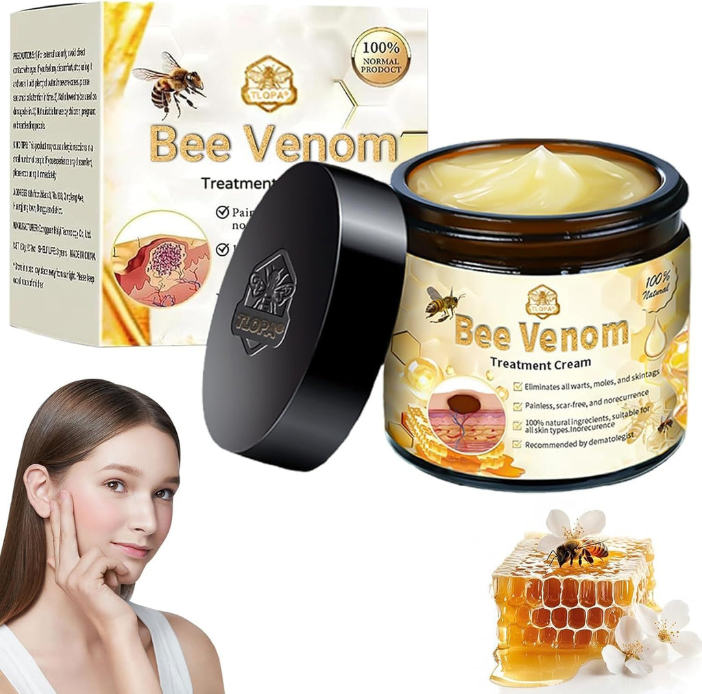 Bee Venom Skin Treatment Cream, 2024 New Bee Venom Repair Cream, Professional Bee Venom Cream-30g, Repair Maximum Strength for All Skin Types (1 Bottle)