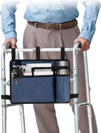 supregear Accessories Bag for Walker, Wheelchair, Rollator - Walker Basket Bag w/Cup Holder - Seniors Caddy Attachment Pouch, Water Resistant Large Capacity Carry Storage Carrier Tote