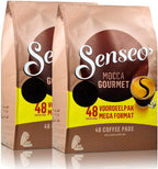 Senseo Mocca Gourmet Light Roast Coffee Pods – 96 Count (2 Packs) – Silky & Smooth Flavor with Rich Crema – Single-Serve Coffee Pads Compatible with Senseo & PeleCom Machines – Imported from the Netherlands