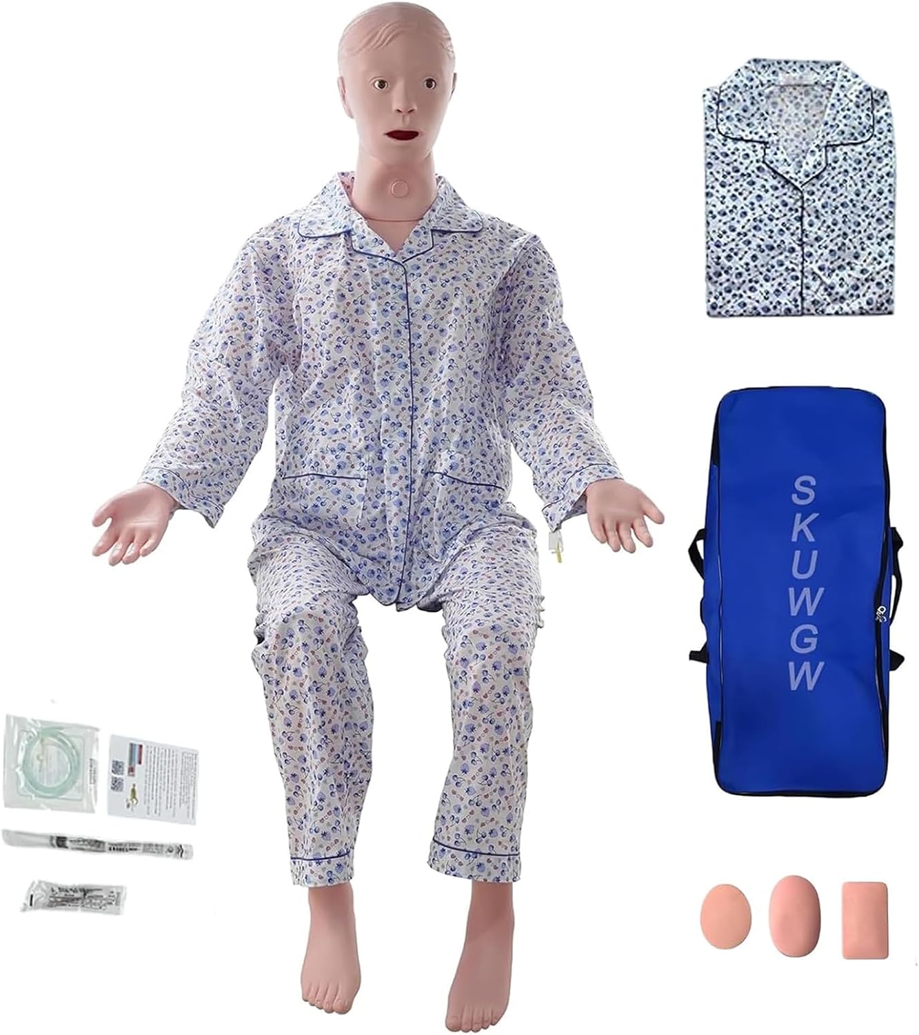 Medical Mannequin for Training – Female 5.4ft Life-Size Nursing Manikin, Full-Body Patient Care Mannequin with 3 Muscle Modules & Urinary System for CPR, EMT, Student Nursing & Classroom Practice