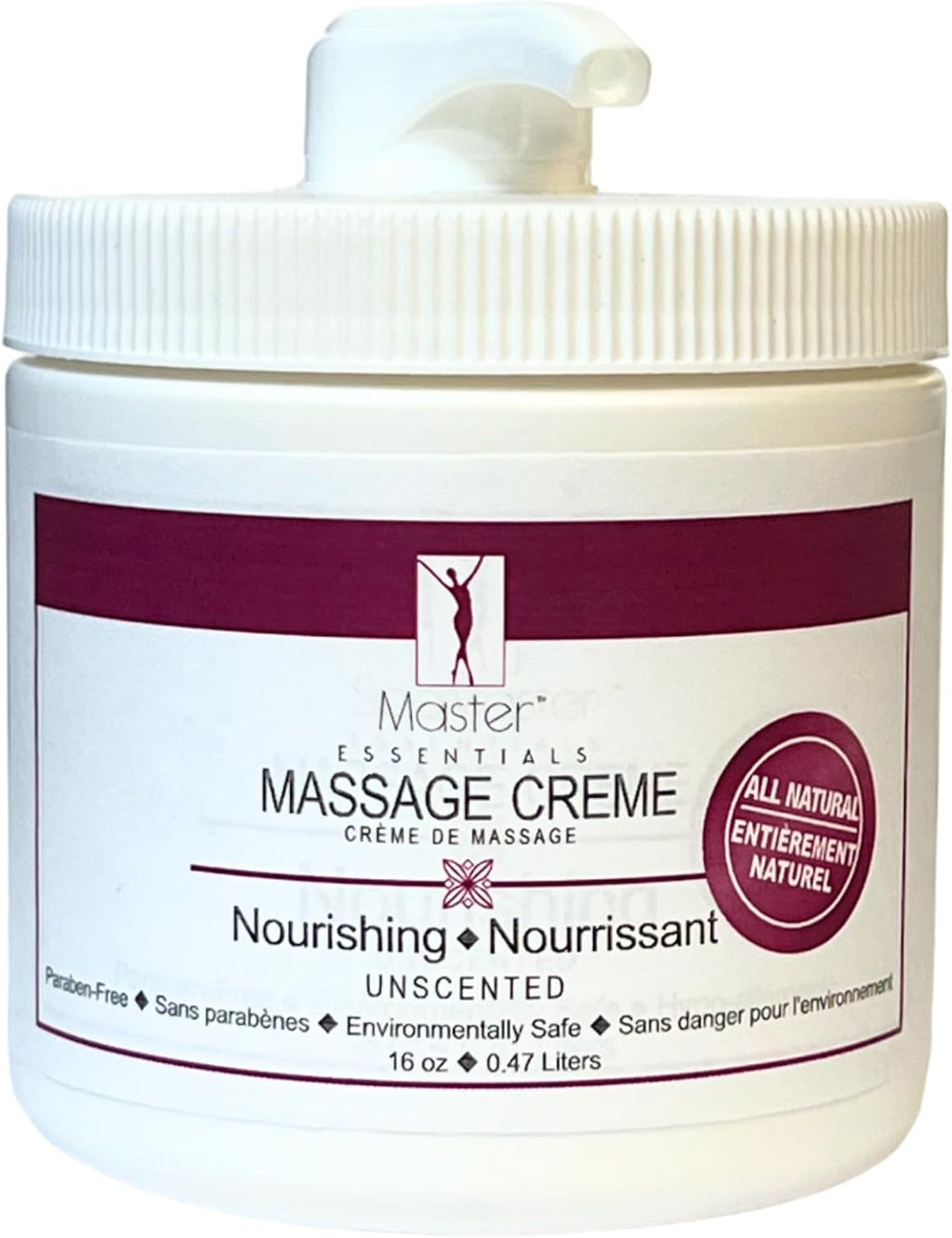 Master Massage Spamaster Unscented 16 Oz Massage Cream, White