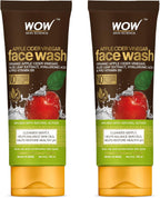 WOW Skin Science Apple Cider Vinegar Face Wash - No Parabens, Sulphate, Silicones & Color - Pack of 2 - Net Vol. 200mL