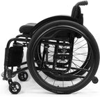 Lightweight Sports Foldable Mute Wheelchair All Terrain Aluminum,Adjustable Footrest Suitable for Teenagers, Adults, Seniors(Black1,Seat Width 42cm/16.5in)