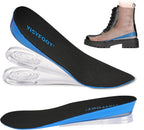 Adjustable Height Increase Insoles for Men, Heel Lifts Inserts with Shock Absorption & Comfort Cushioning, Hidden & Portable Shoe Insoles (Blue, Lager)