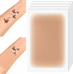 PAGOW 4 Pcs Tattoo Cover Up Tape, Waterproof Ultra Thin Scar Patch, Invisible Sweatproof Concealer Sticker, Breathable Skin Cover Up Pad for Tattoo, Scar, Birthmarks, Dark Spots (Dark Skin)
