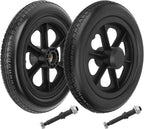 Premium Caster Wheel (2-pack) – 12 Inch Wheelchair Wheel, Plastic Spoked Wheel Replacement for Manual Wheelchairs – Sturdy Hard Rubber Tire & Mobility Aid Accessories