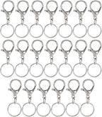 20Pcs Lanyard Snap Hook, Keychain Hooks for Lanyard, Key Chain Hook Accessories, Suitable for Making Lanyards, Key Chains, Zipper Handles, Etc (21 * 35mm prawn Buckle with 22mm Inner Diameter