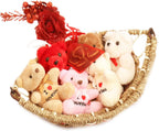 Ghasitaram Gifts for Girlfriend/Boyfriend/Husband and Wife Valentines Chocolate Hamper Boat Basket of Teddies & Rose with Chocolate|Gift for Diwali,Holi,Rakhi,Valentine,Birthday,Anniversary,Her,Him|