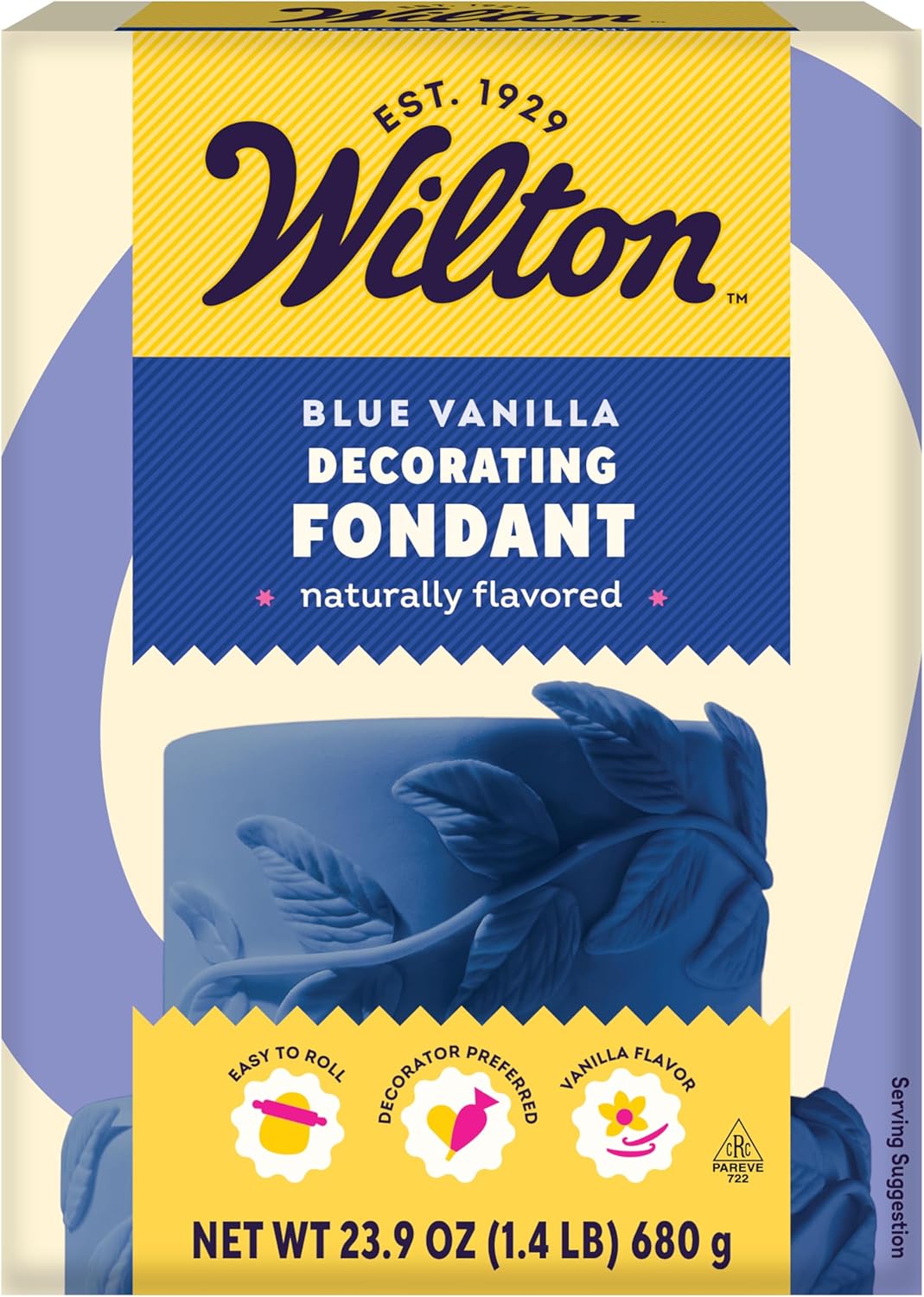 Wilton Decorator Preferred Easy to Roll Fondant for Cakes, Cupcakes and Other Fun Desserts, 24 Ounce, Royal Blue