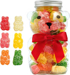 Bear Necessities Sour Gummy Bears in Bear Jar - Cute Bow, Hand-Jarred Gummy Candy Gift - Sourced & Made in the USA, Fun Gift & - Artisanal Sour Candy Treats & Assorted Sour Gummies - 1 Jar