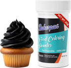 Bakerpan Black Oil-Based Dye-Free Food Coloring Powder - 30g - Chocolate Food Coloring, Coloring for Candy, Icing, Cakes