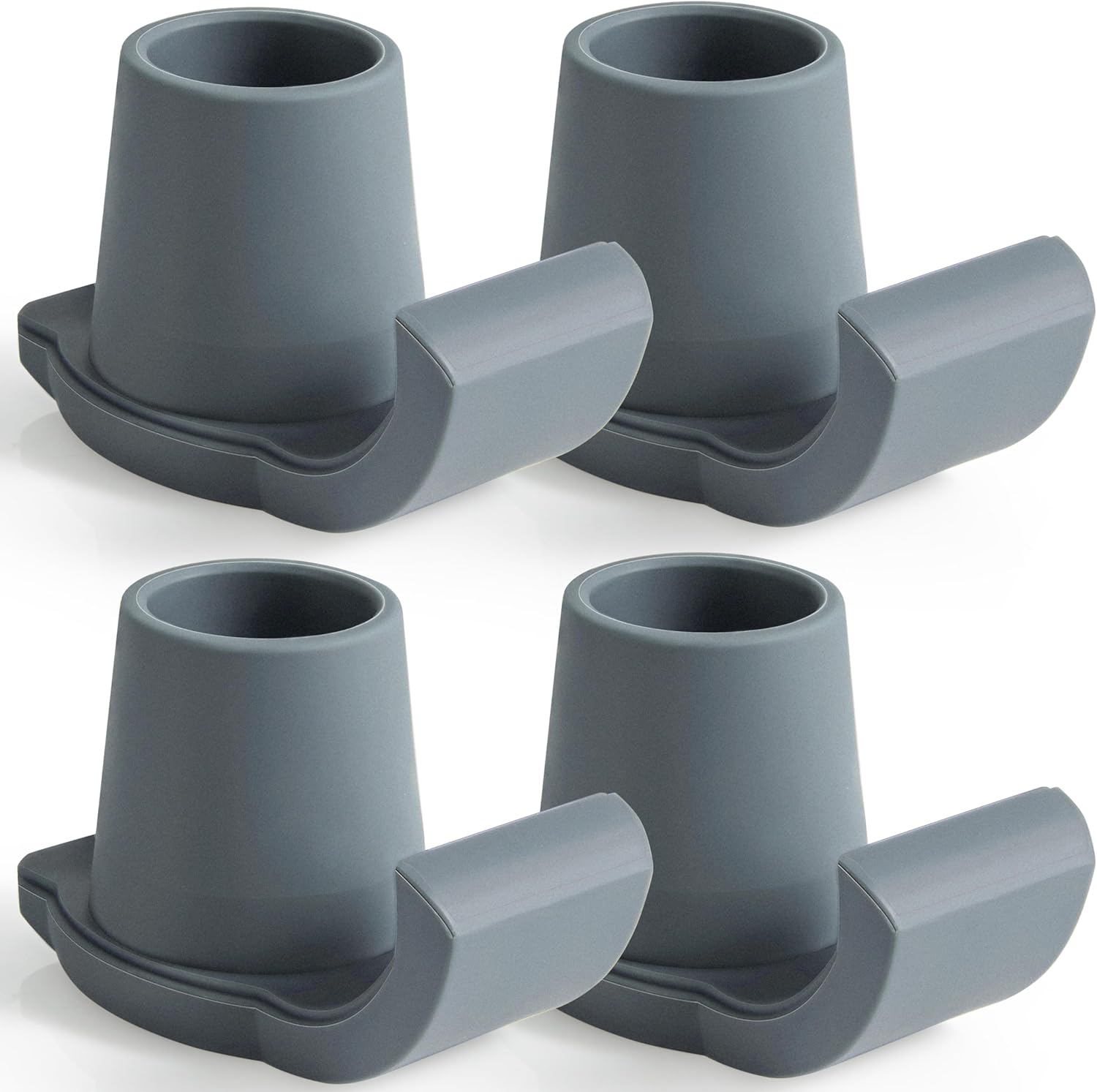 Walker Ski Glides for 1 1/8" Folding Walkers, 4 Pack Replacement Walker Glides, Durable POM Ski Feet, Tool-Free Installation, Smooth Sliding on Carpet, Tile & Indoor Floors