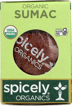 Spicely Organics Ground Sumac Spice In EcoBox, Gluten Free, 0.45 Ounces (Pack Of 6)