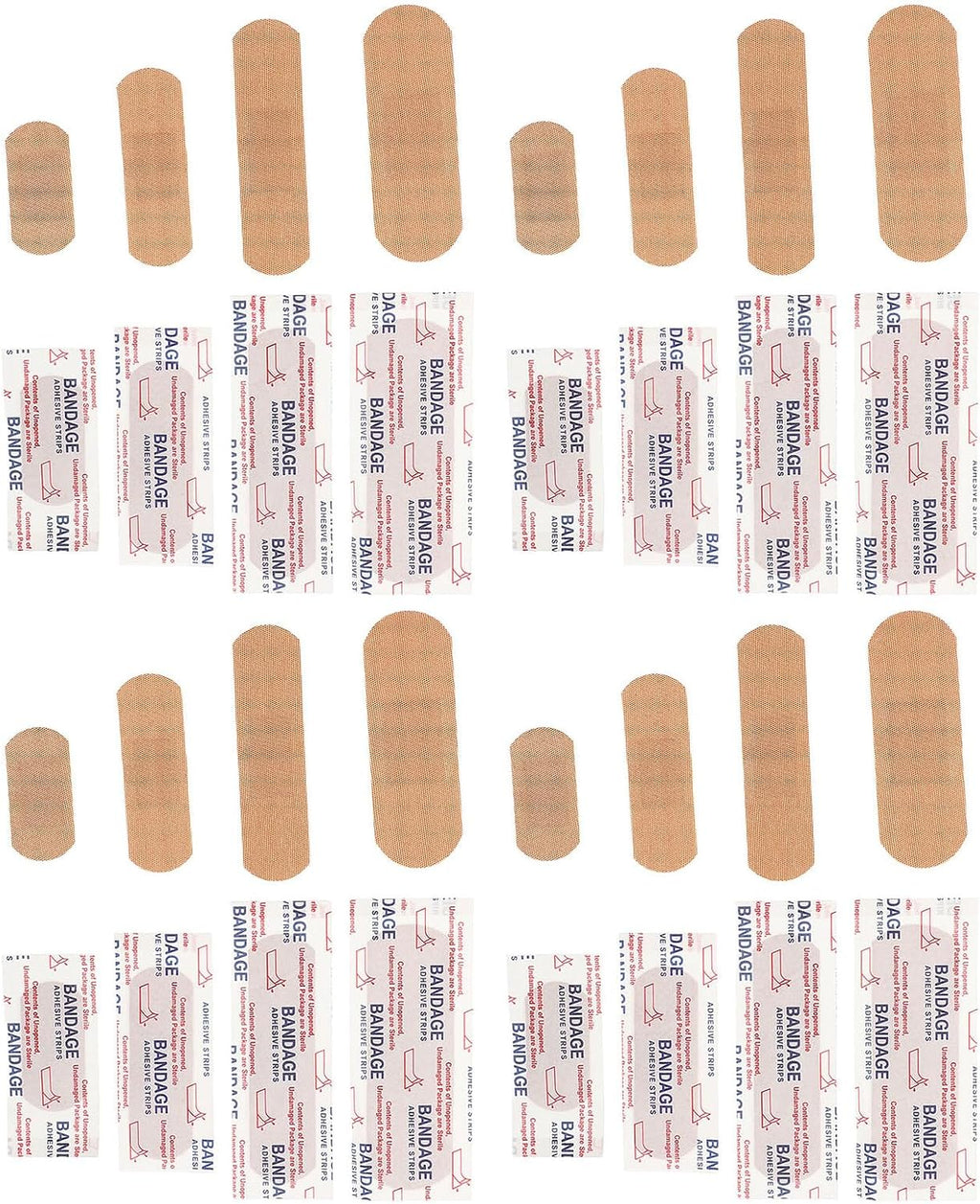 DECHOUS 100pcs Waterproof Elastic Knuckle Bandages Breathable Fabric Adhesive Bandages Flexible Finger Wraps for Outdoor Sports and First Aid