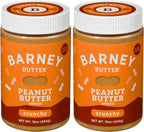 Barney Butter Peanut Butter, Crunchy, 16 Ounce Jar, Natural, No Stir, Non-GMO, Gluten Free, Keto, Vegan (Pack of 2)