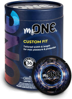 MyONE Custom Fit Large Sized Condoms | Tailored Width & Length | Max Pleasure | Triple Tested Softer Latex | Lubricated | Nontoxic, Vegan, Non-GMO | 64J: Super Wide (64), Length 7.5” (J)