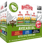 Boulder Canyon Avocado Oil Kettle Style Potato Chips Variety Pack, 18 Count - Gluten-Free, Non-GMO, Hickory Barbecue, Classic Sea Salt, Sea Salt & Cracked Pepper (1 oz Bags)
