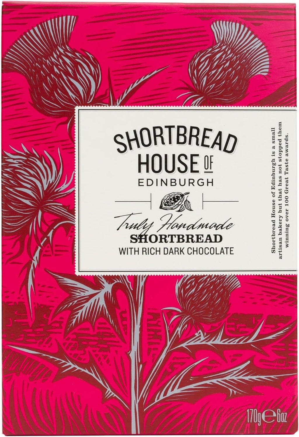 Shortbread House of Edinburgh Truly Handmade Shortbread Fingers with Rich Dark Chocolate, 6oz Box (Pack of 3)