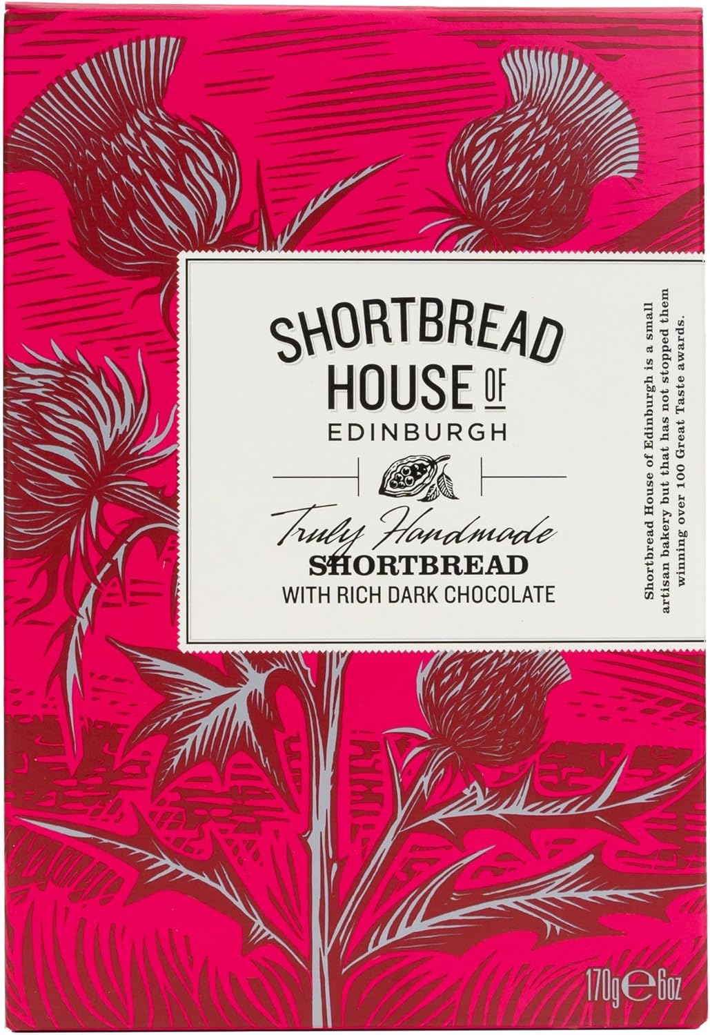 Shortbread House of Edinburgh Truly Handmade Shortbread Fingers with Rich Dark Chocolate, 6oz Box (Pack of 3)
