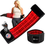 Lifepro Red Light Therapy Belt – Allevared Infrared Red Light Therapy for Body, Back Pain and Shoulder - 660nm & 850nm Near Infrared Heating Pad – Adjustable & Portable for Wellness & Relaxation