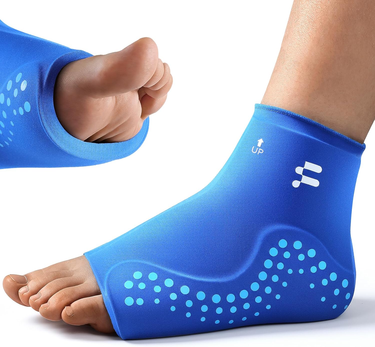 Extended Ankle Ice Pack Wrap for Sprained Ankle & Swelling Relief, 30% Longer Lasting Cold Therapy, Reusable Gel Ice Pack Sleeve for Foot Pain, Plantar Fasciitis, Achilles Tendonitis, Heel Pain, L