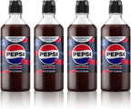 SodaStream Pepsi Wild Cherry Zero Sugar New Pour Bottles Drink Mix (440ml, Pack of 4)