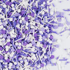 Purple Sprinkles for Cake Decorating Edible Purple Confetti Sprinkles Topper for Cookie Cupcakes, Candy, Cream, Chocolate Cake Decorations - Jimmies, Nonpareils, Sugar Pearl 7ounce