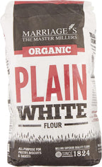 W & H Marriage & Son Organic Plain White Flour 1kg (Pack of 6)