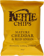 Kettle Chips Mature Cheddar and Red Onion 40 g (Pack of 18)