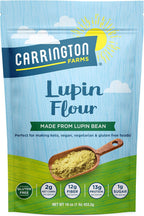 Carrington Farms - Lupin Flour - Keto and Vegan Friendly Ground Flour- Non GMO, Gluten Free Lupin Flour - Low Carb, High Protein, Low Calorie - Fiber and Mineral Rich