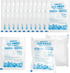 50 Pcs Reusable Ice Packs for Coolers (3.7''x4.9'') - Upgraded Explosion-Proof & Leakproof Gel Freezer Packs for Lunch Boxes, Shipping, Camping, Beach & Fishing | Keep Food/Drinks Fresh