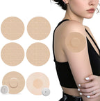 Universal Waterproof CGM Patch Compatible with Libre 3/2/1, 60-Pack, Hypoallergenic & Sweatproof, 10-14-Day Wear, Tan