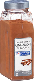 McCormick Culinary Ground Korintji Cinnamon, 16 oz - One 16 Ounce Container of Ground Cinnamon Powder, Perfect in Baked Goods Like Cakes, Cookies, Pies and More