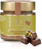 CORINTO Pistachio Cream Spread with Milk Chocolate, 7.05 oz (200g) – Smooth 20% Greek Pistachio Butter, Palm Oil Free & Gluten Free – Ideal for Dubai Chocolate, Baking, Toast & Desserts