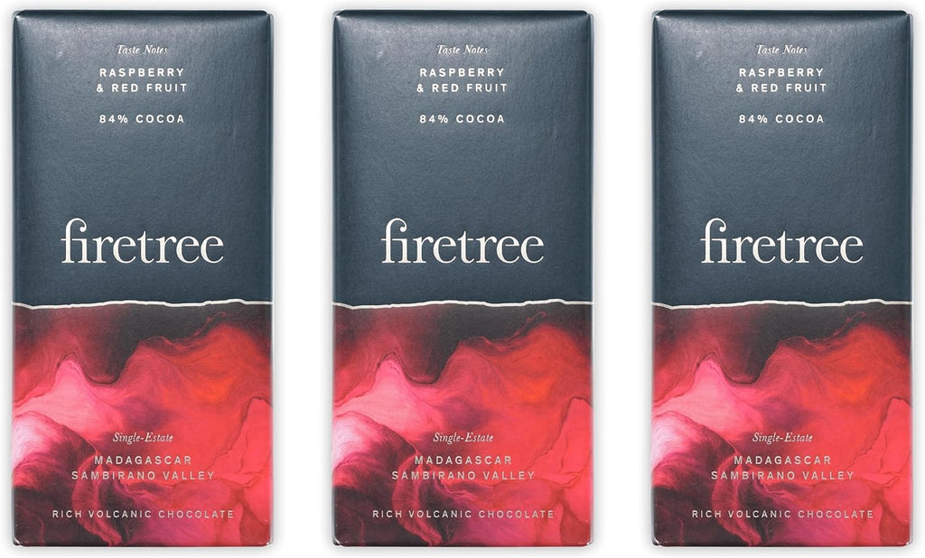 Firetree Madagascar Sambirano Valley 84% | Vegan, Soy Free, Nut Free | 2.3oz Bars, 3-Pack
