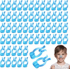 60 Pcs Plastic Foam Nose Stop Clips Nose Nasal Stopper Clips for Accidental or Emergency Condition for Kids Adult Emergency Accident (Blue)